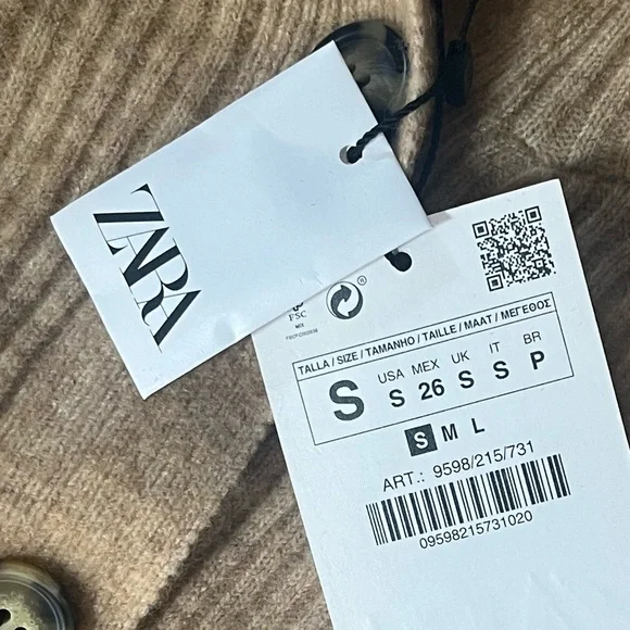 Zara Tan Hooded Shorts Sweater Romper - Picture 7 of 8